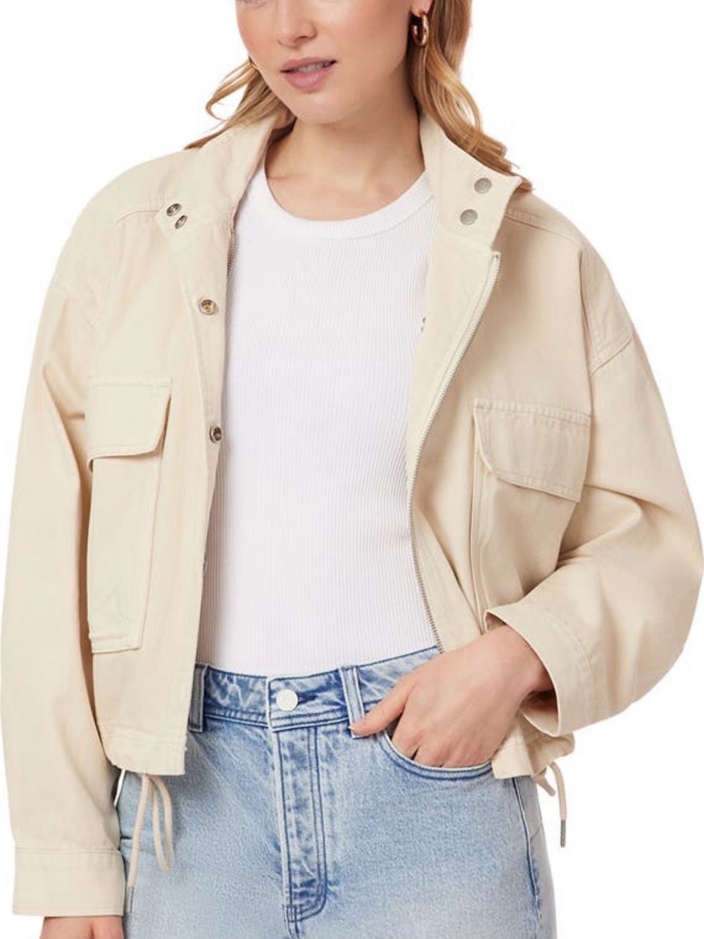 Scotch & Soda Amsterdam Cream Oversized Jacket Sz M NWT - Picture 3 of 13